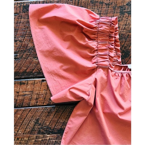 Salmon Karlie poplin square neckline size medium - Picture 9 of 14